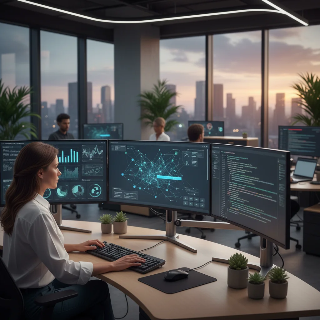 Data scientist développant un modèle de machine learning pour le scoring crédit automatisé