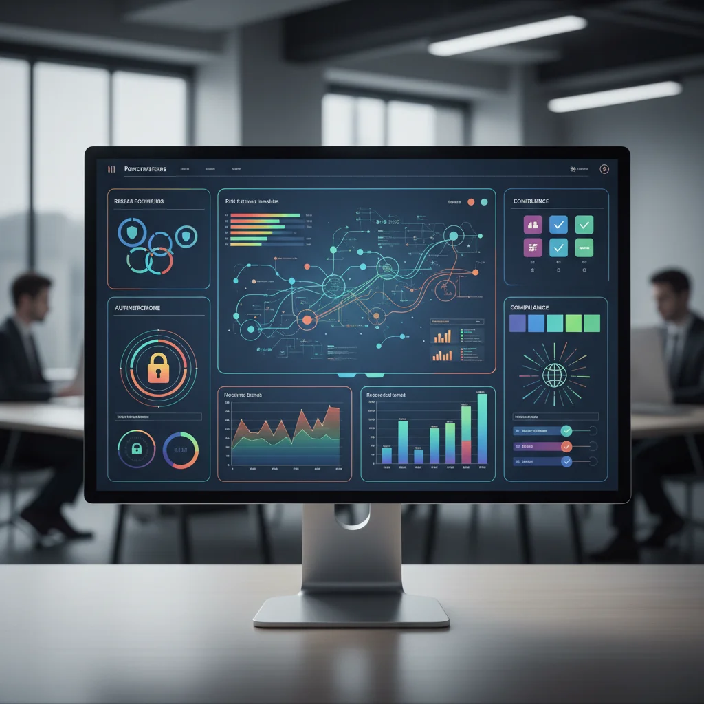 Tableau de bord d'une plateforme de sécurité transactions bancaires avec monitoring et contrôles d'authentification