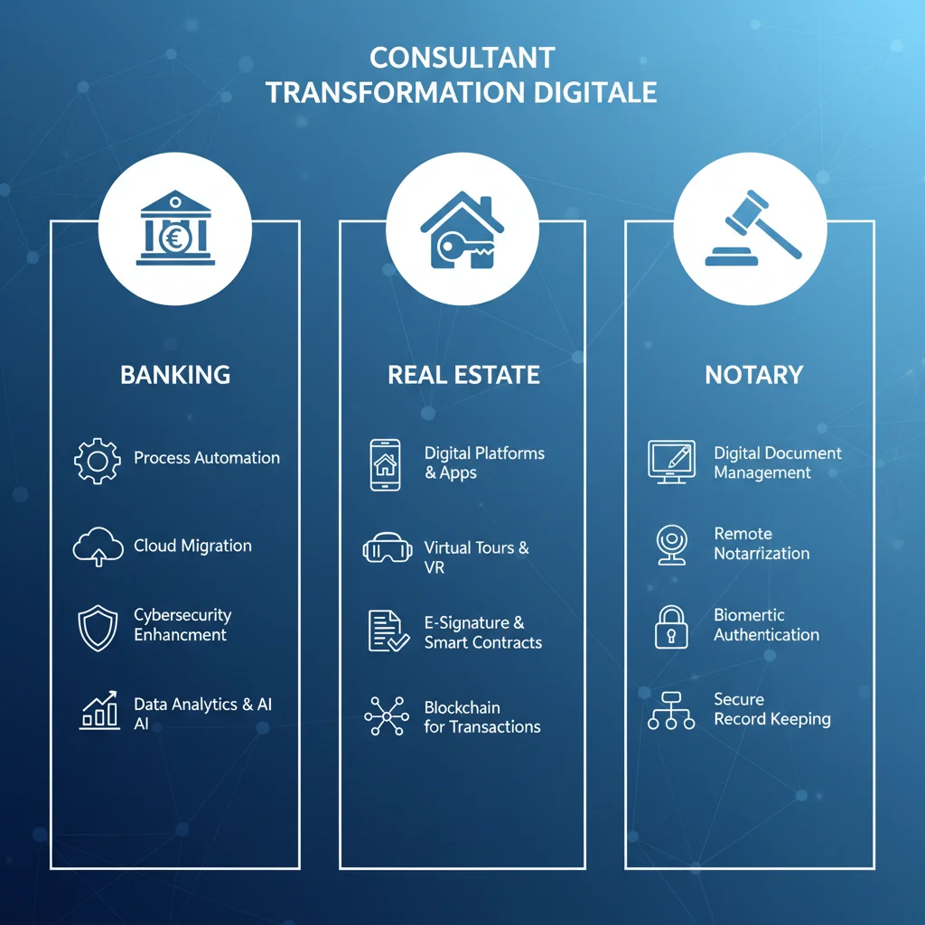 bonnes pratiques consultant transformation digitale pour banques agences immobilières et notaires