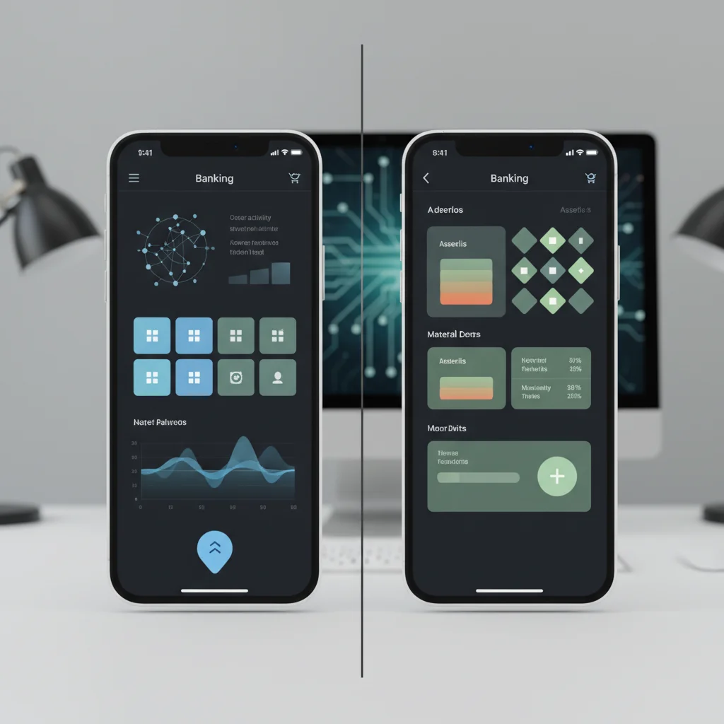 Comparaison développement application mobile iOS et Android pour secteurs banque et immobilier