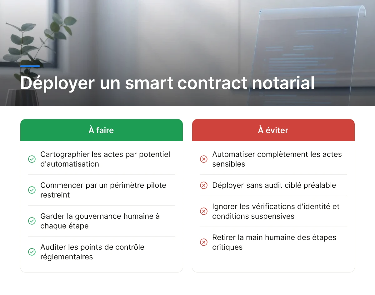 Déployer un smart contract notarial