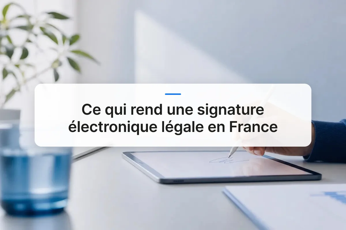 Ce qui rend une signature électronique légale en France