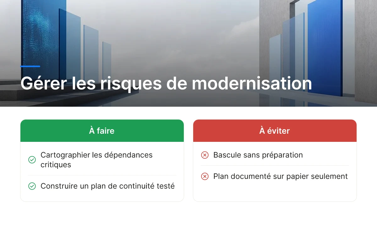 Gérer les risques de modernisation