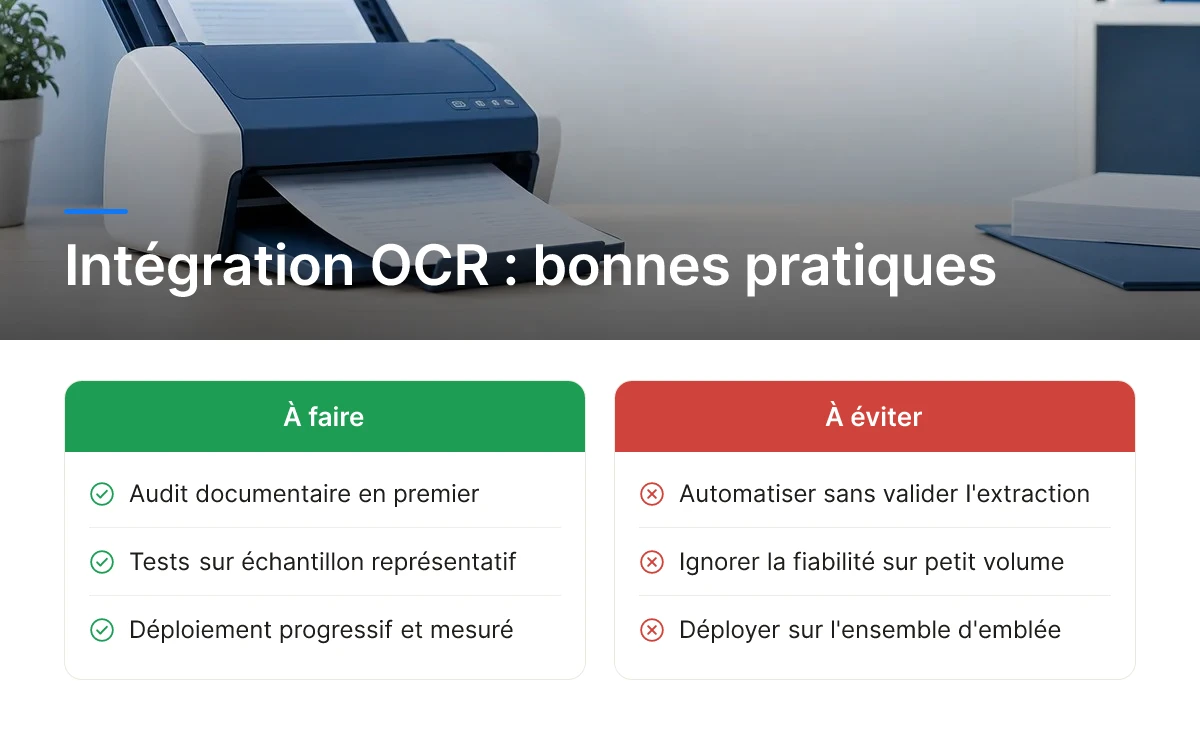 Intégration OCR : bonnes pratiques