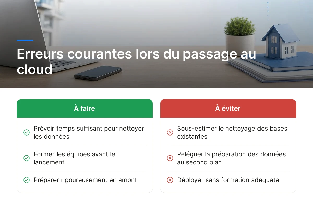 Erreurs courantes lors du passage au cloud