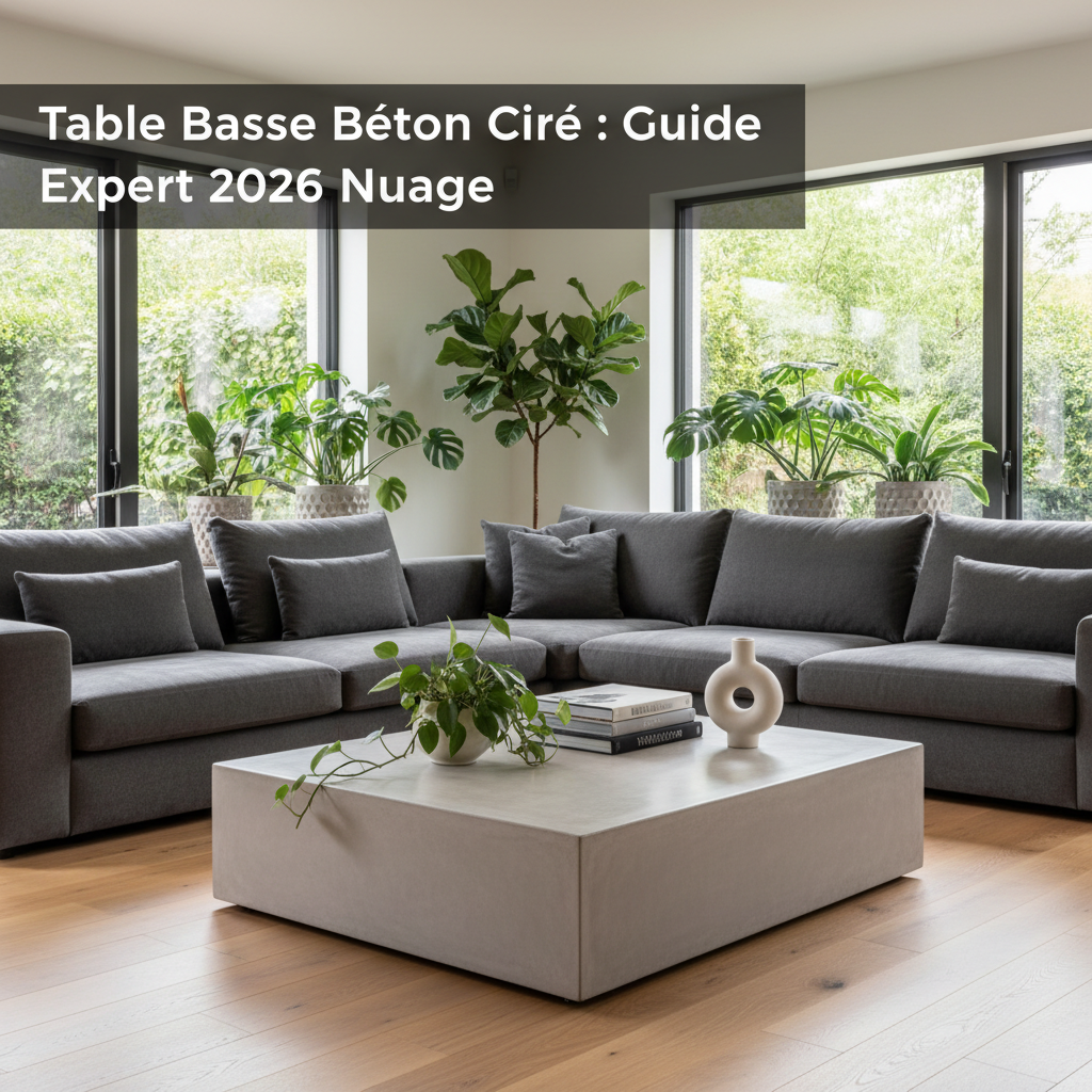 Table Basse Béton Ciré : Guide Expert 2026 Nuage