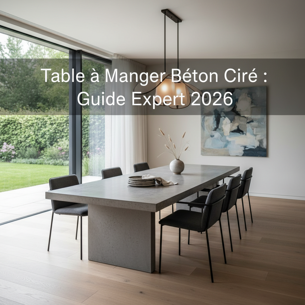 Table à Manger Béton Ciré : Guide Expert 2026