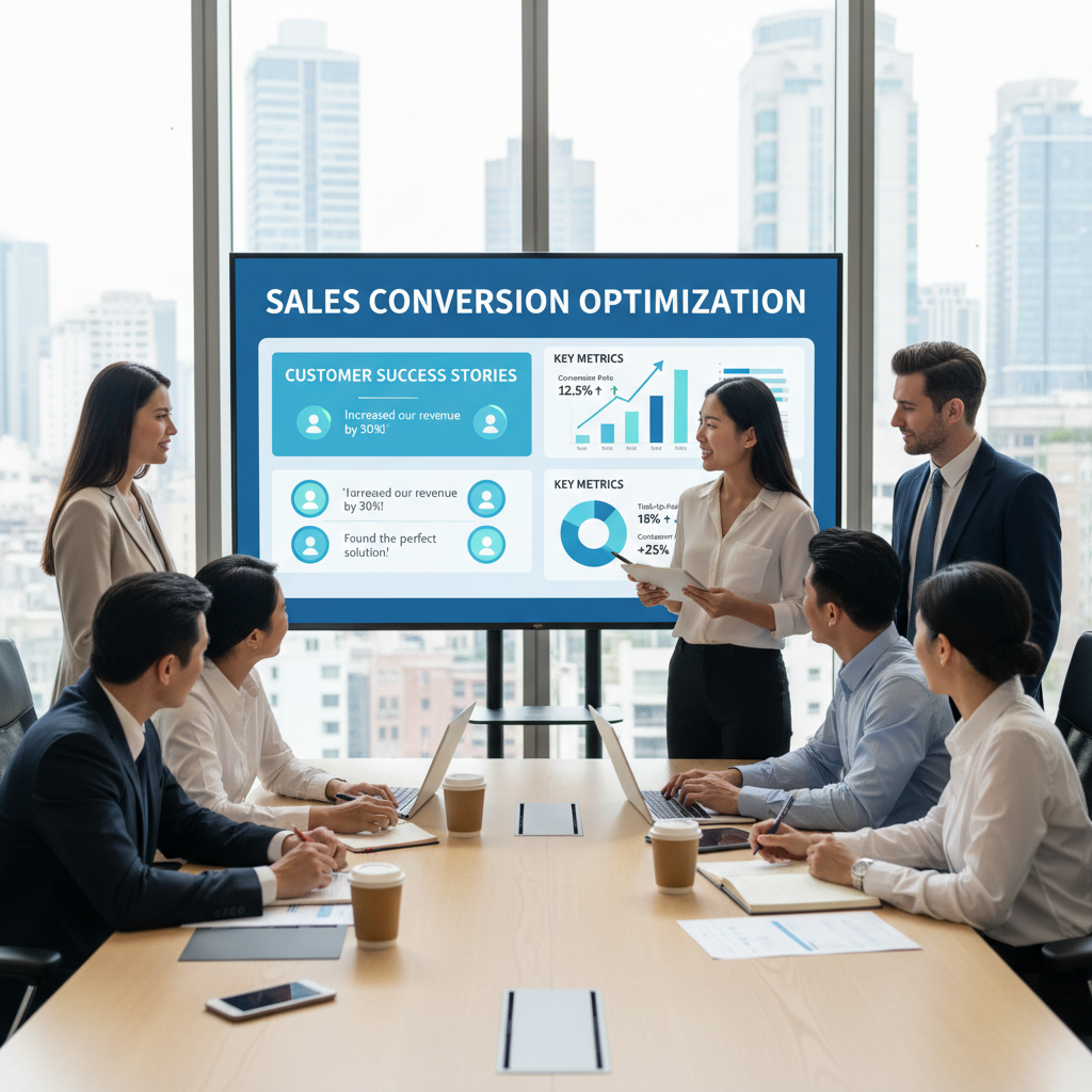 team reviewing social proof to increase sales conversion rates through testimonials