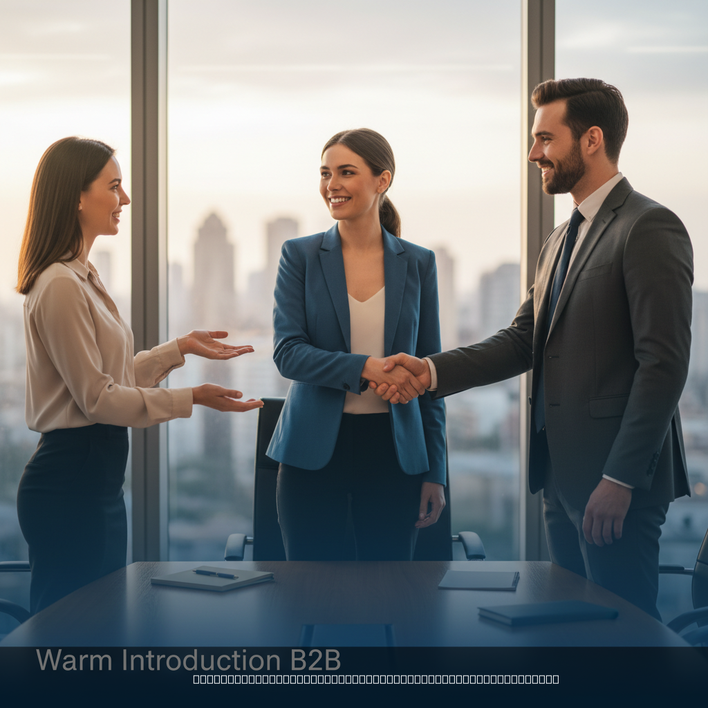 warm introduction B2B meeting between professionals