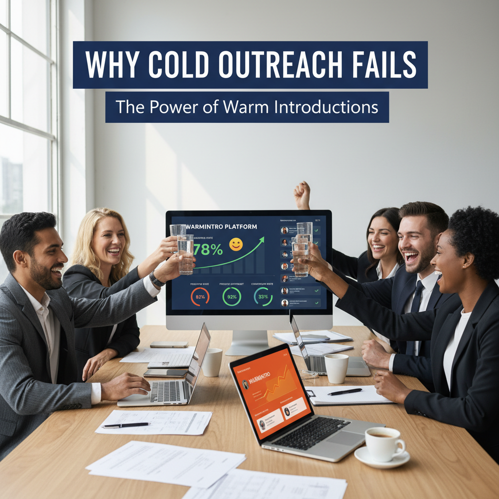 successful business team using warm introduction alternatives to cold outreach that fails
