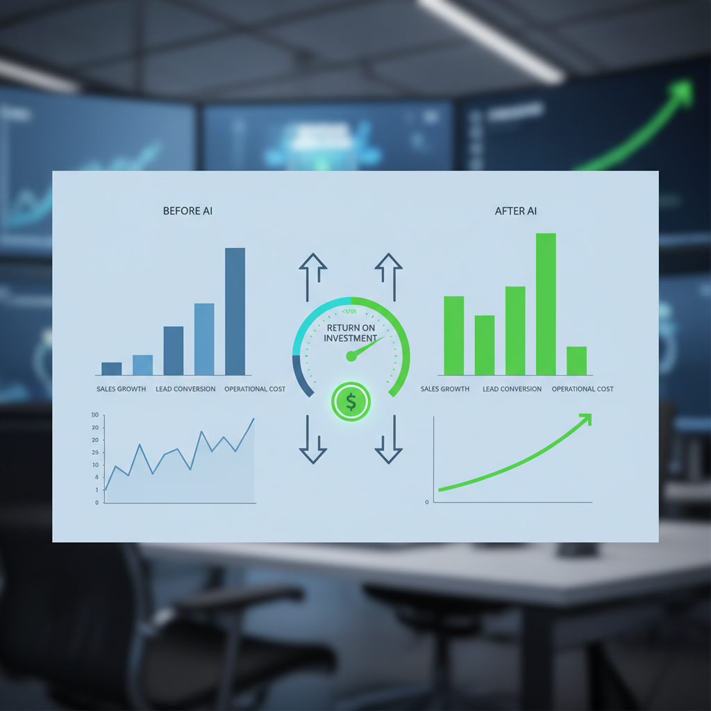 AI Business Intelligence Sales Tools That Actually Drive 3 AI business intelligence sales ROI calculation showing dramatic improvement in key metrics