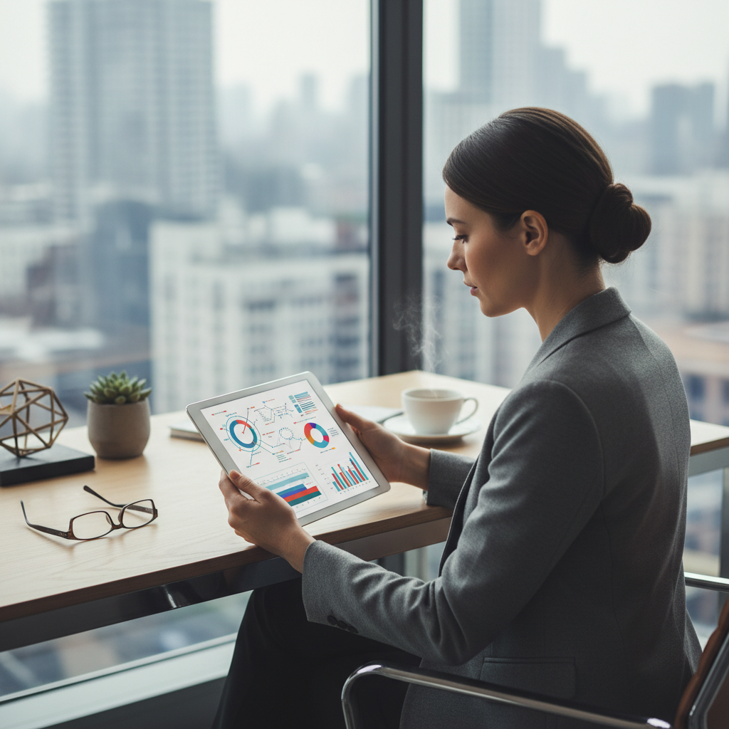 decision makers consuming thought leadership content to stay informed about industry trends