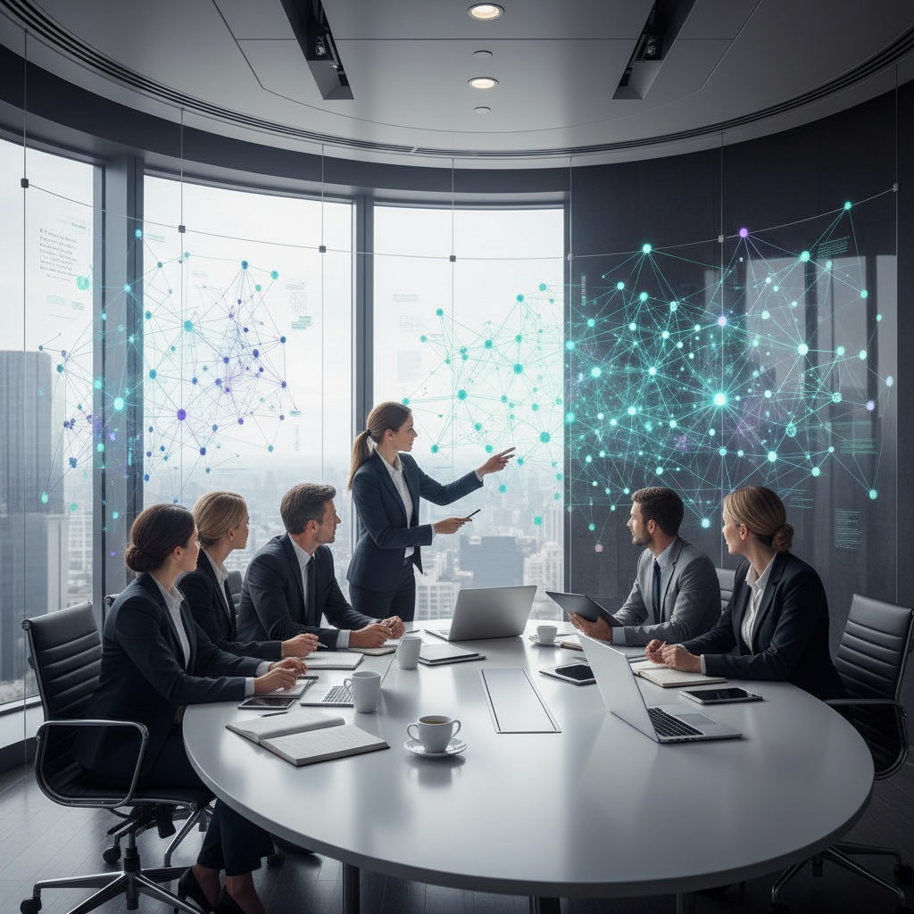 AI-powered B2B sales intelligence team collaboration and strategy session