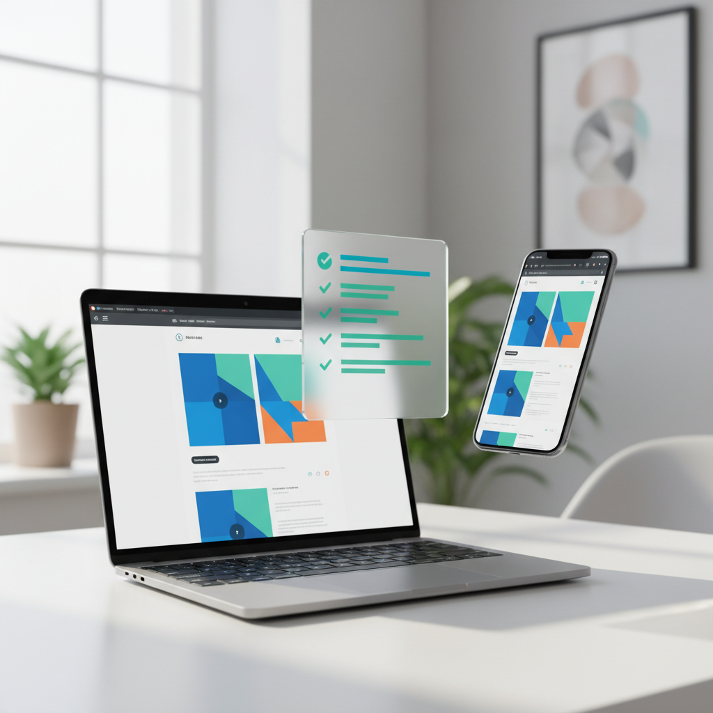digital marketing best practices in 2026 shown through responsive website design mockup on laptop and mobile devices