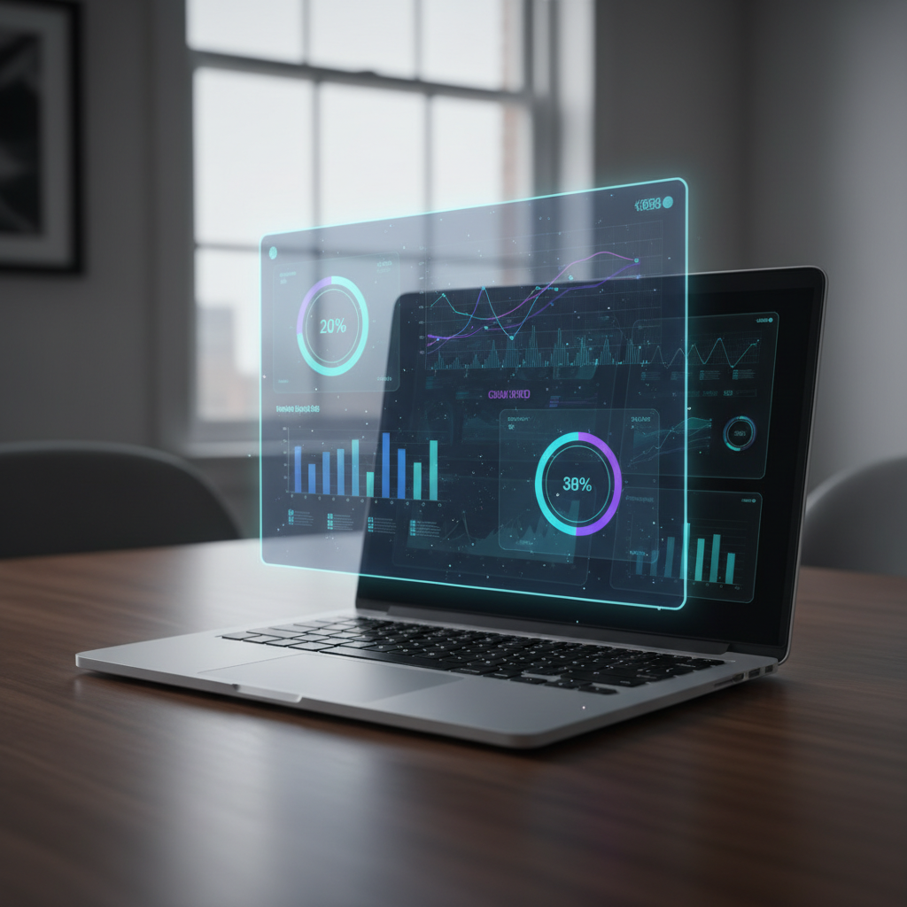 Web design services analytics dashboard showing conversion rates and SEO performance metrics