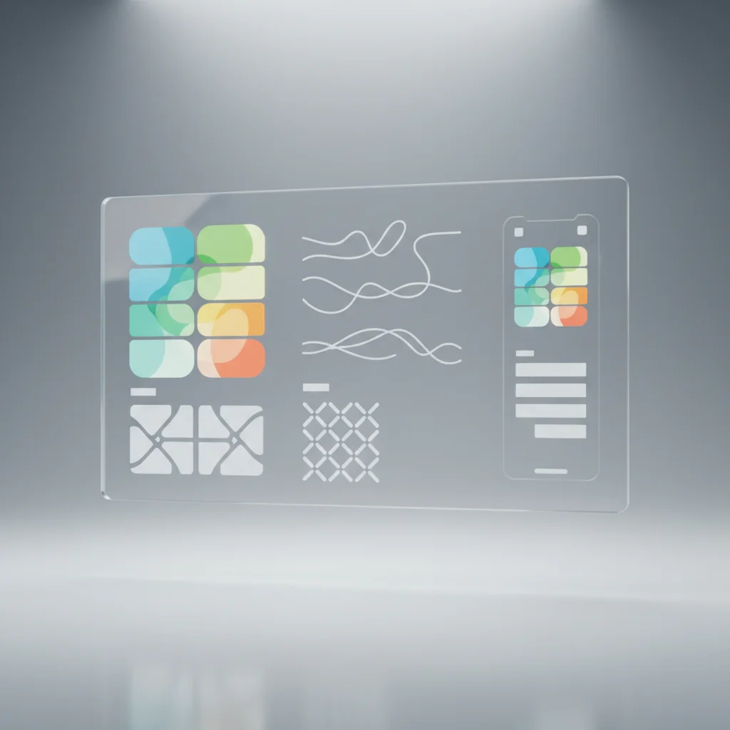 core elements of branding and web design displayed on a floating dashboard interface