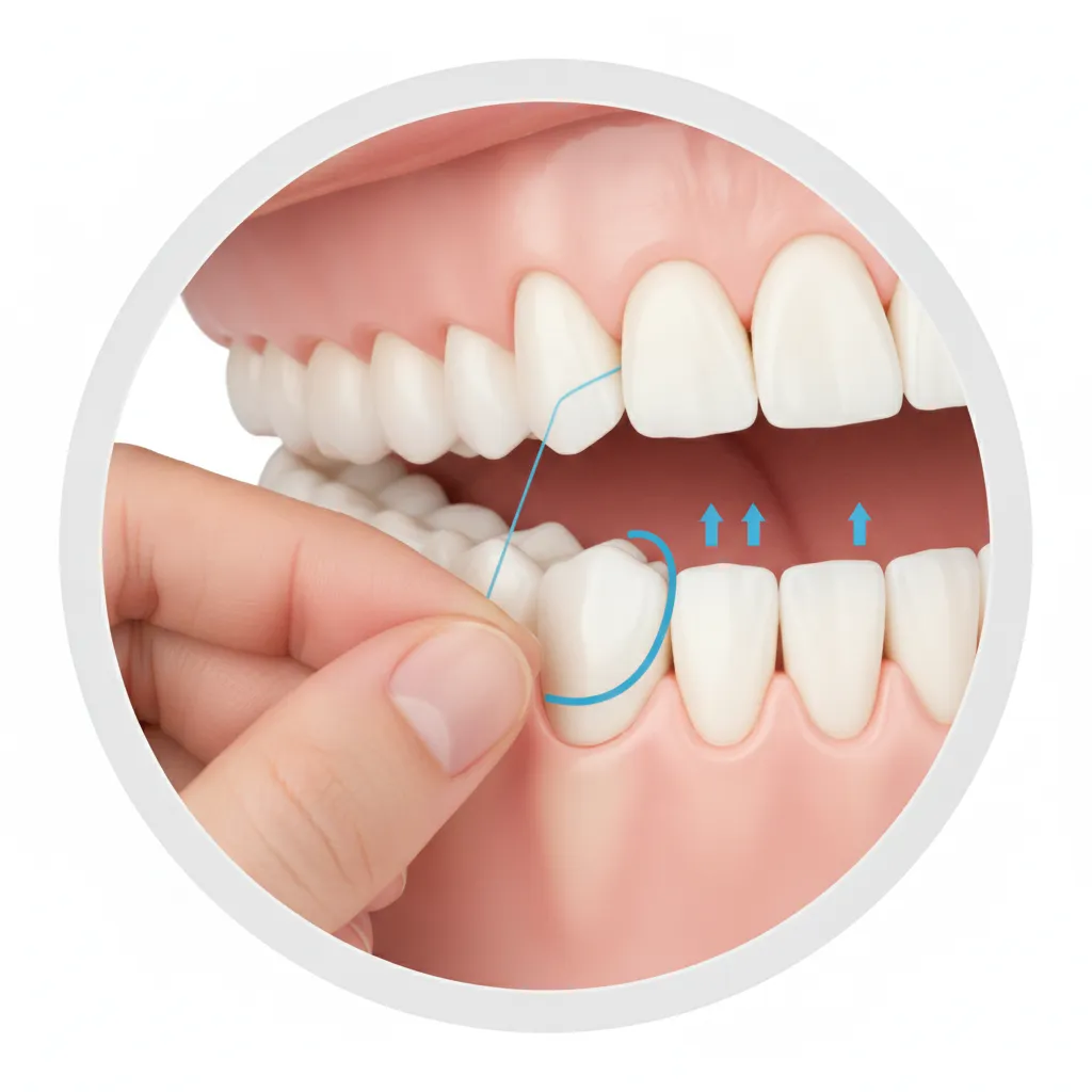 proper flossing technique example