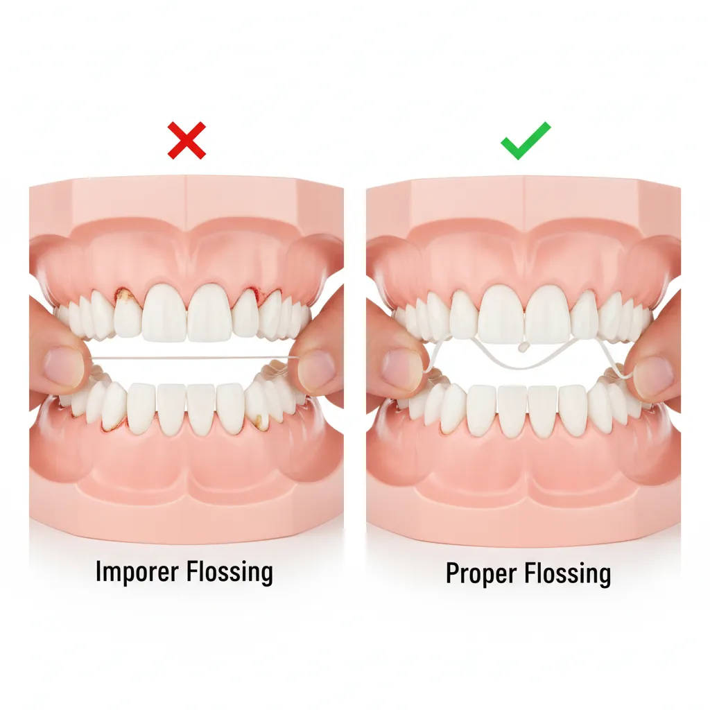 proper flossing technique summary