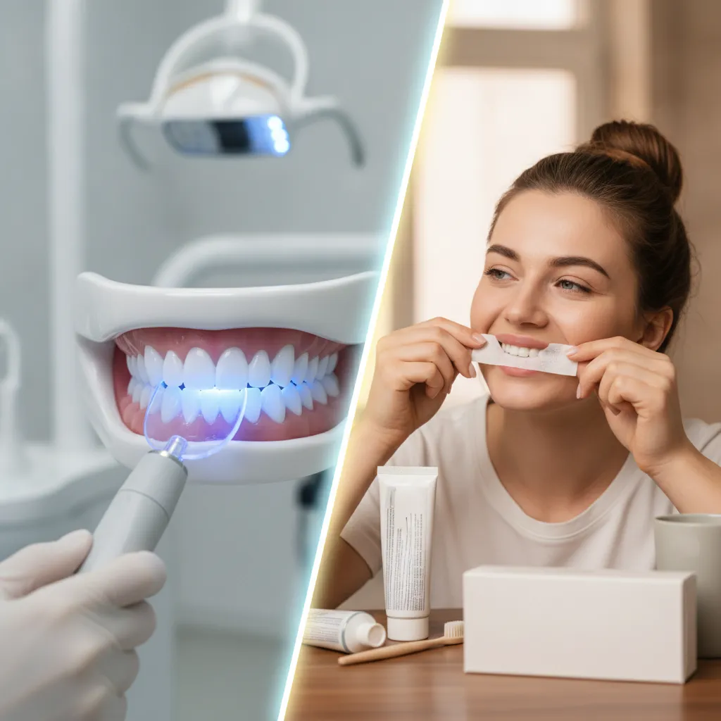 professional vs home whitening overview