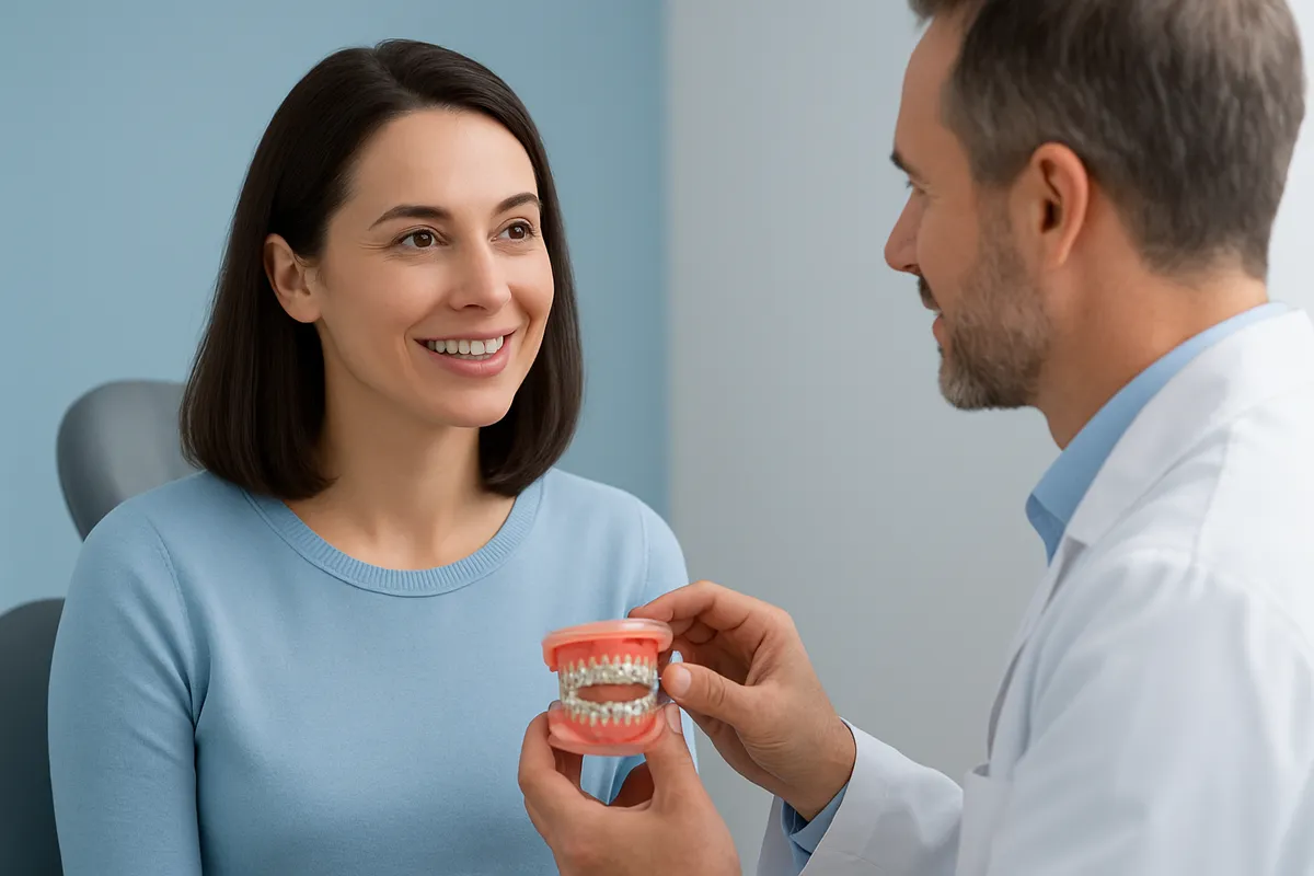 braces for adults consultation with orthodontist