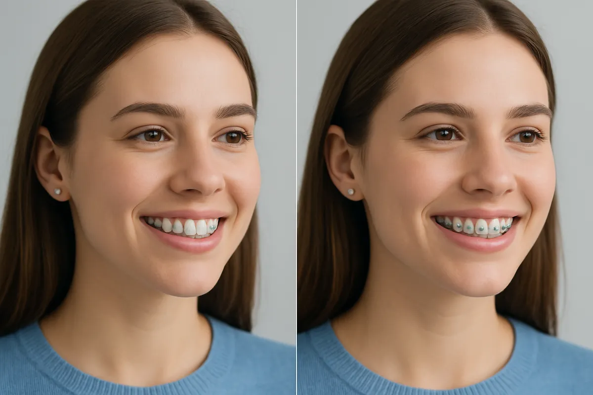 invisalign vs traditional braces example
