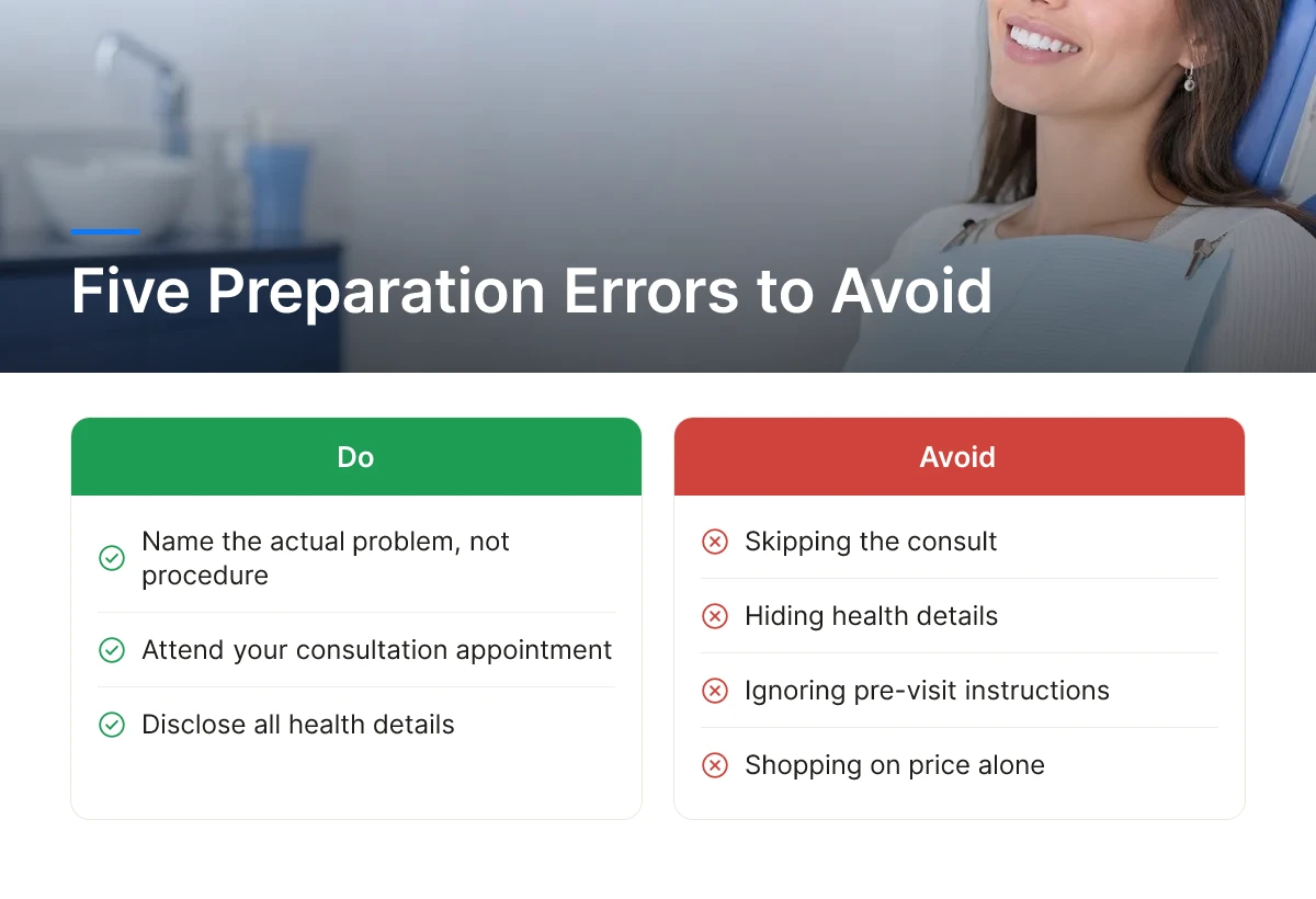 Five Preparation Errors to Avoid