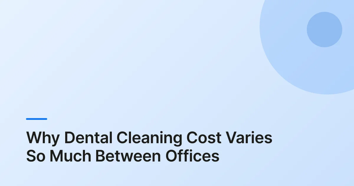 dental cleaning cost overview