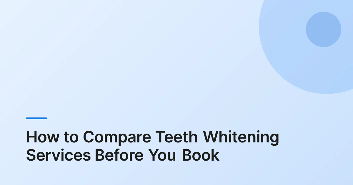 teeth whitening services overview