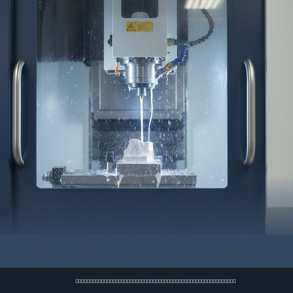 CNC precision machining center producing small metal parts, illustrating what is precision machining