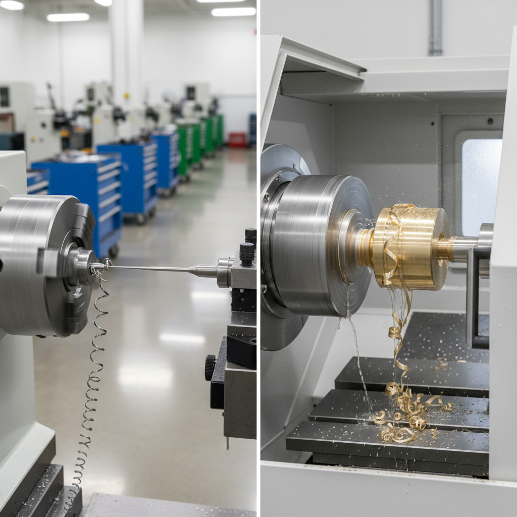 Swiss lathe and CNC turning processes used in quick turn machining of precision small parts