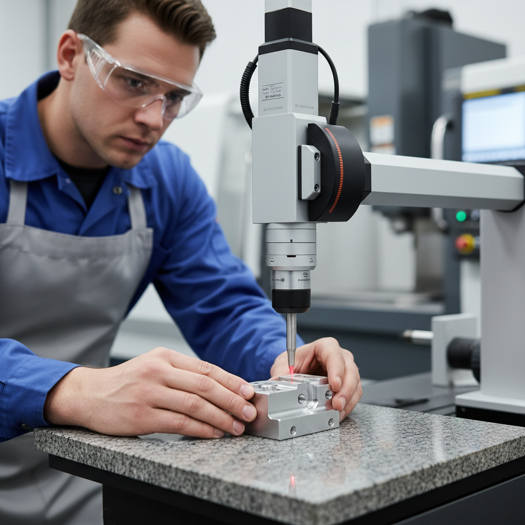 CNC tolerancing explained through CMM coordinate measuring machine inspection of precision machined parts