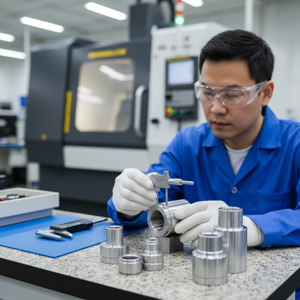 Quality inspection of CNC threading services parts using thread gauges