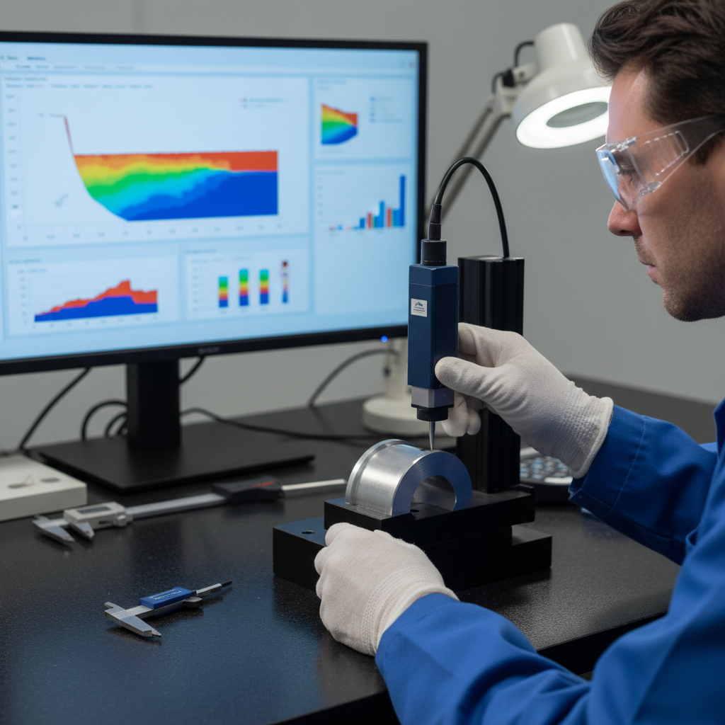 Quality inspection of surface finish after CNC deburring process using profilometer measurement