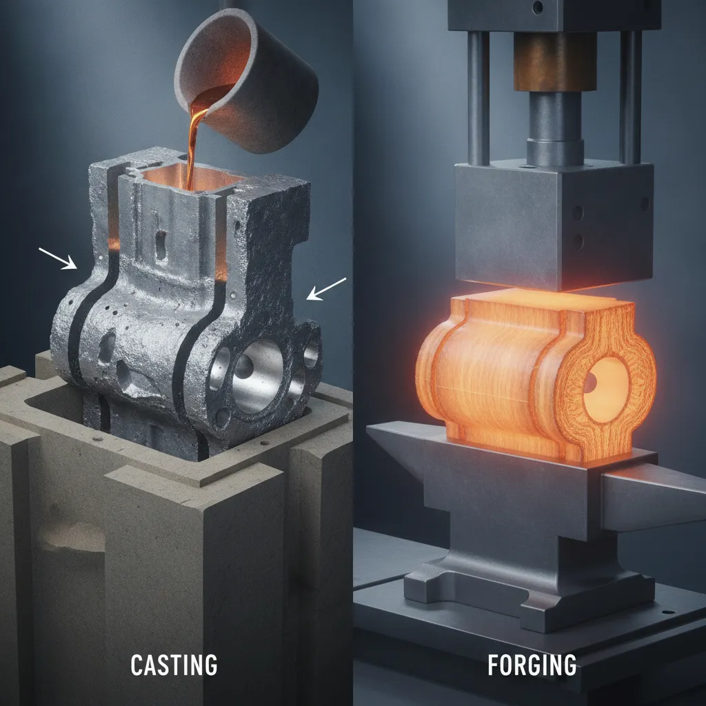 difference between casting & forging example