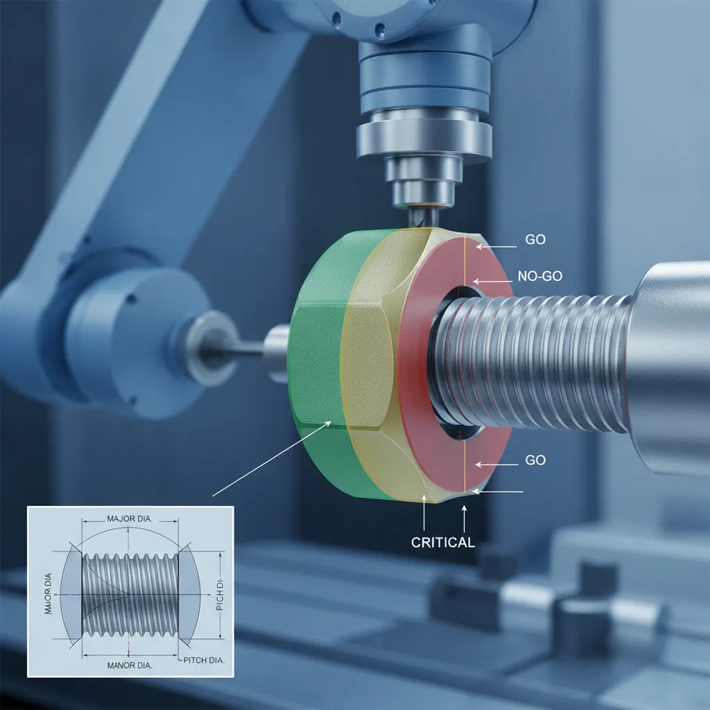 precision thread tolerance CNC example