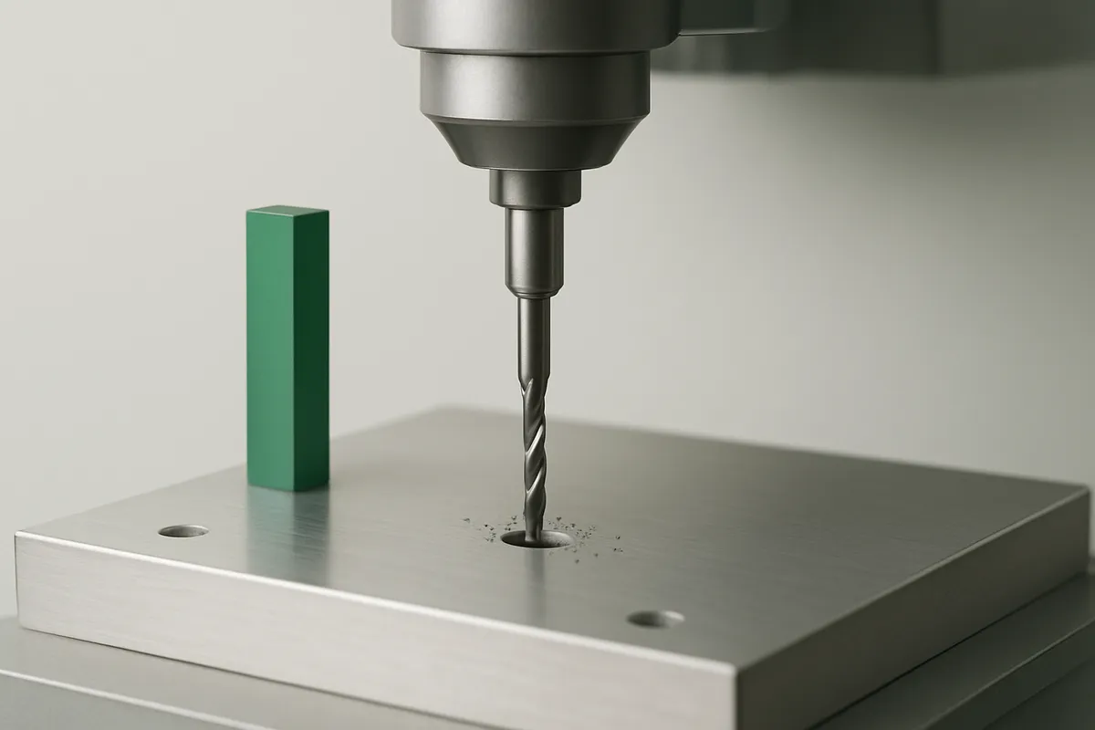 measuring CNC hole drilling accuracy with calibrated gauging tools