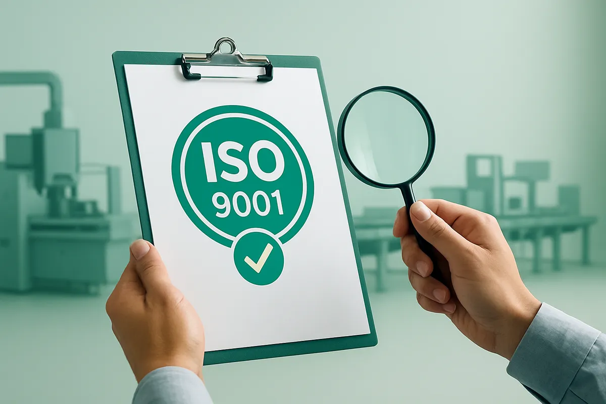 Verifying an ISO 9001 certified manufacturer certificate and accreditation status
