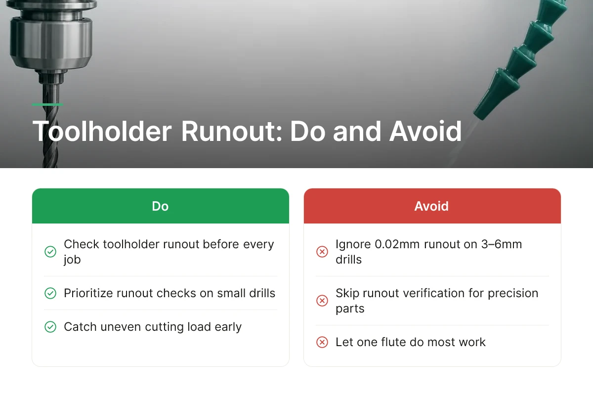 Toolholder Runout: Do and Avoid