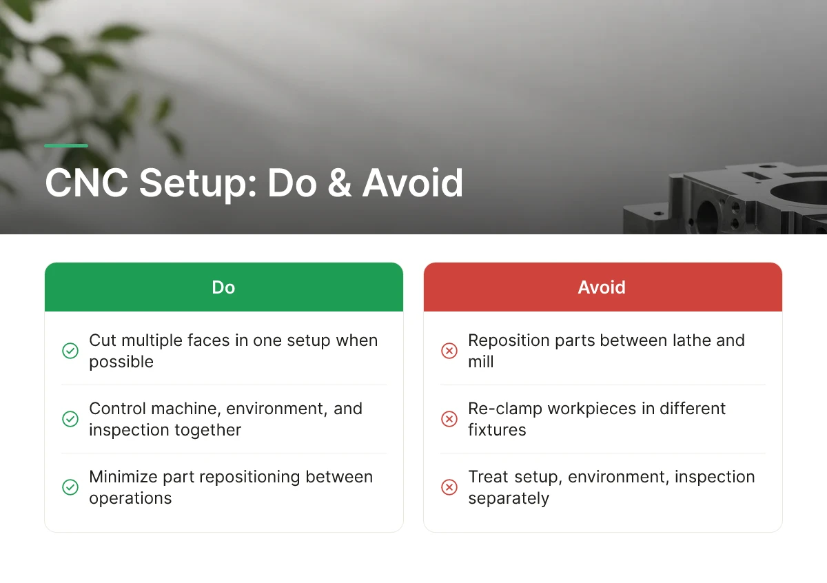 CNC Setup: Do & Avoid