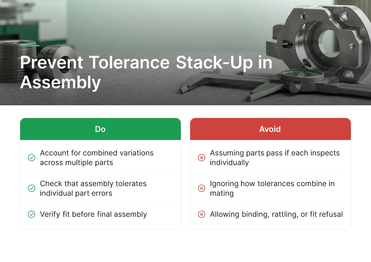 Prevent Tolerance Stack-Up in Assembly