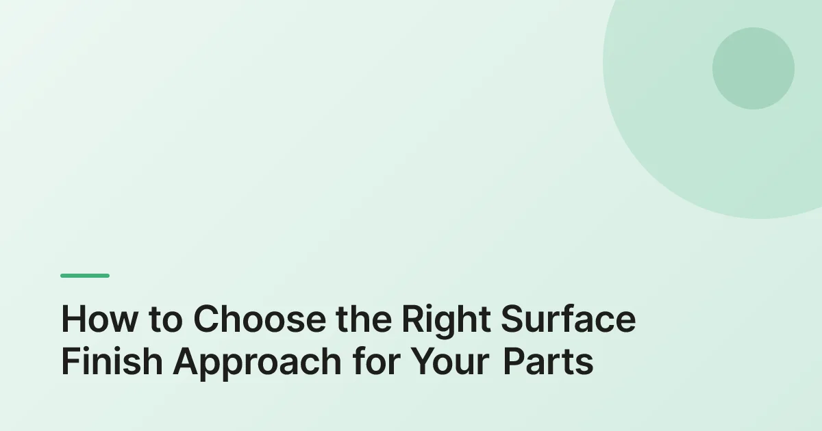 CNC machining surface finish summary