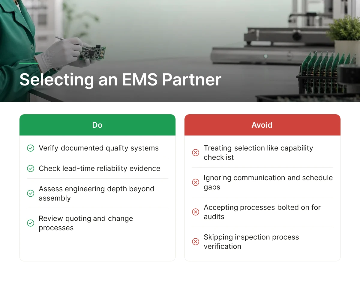 Selecting an EMS Partner