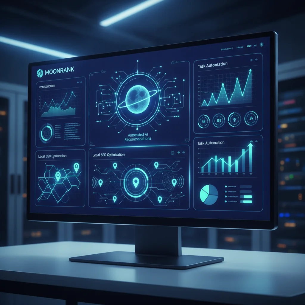 plateforme d'automatisation tâches SEO Moonrank avec recommandations IA et optimisation locale
