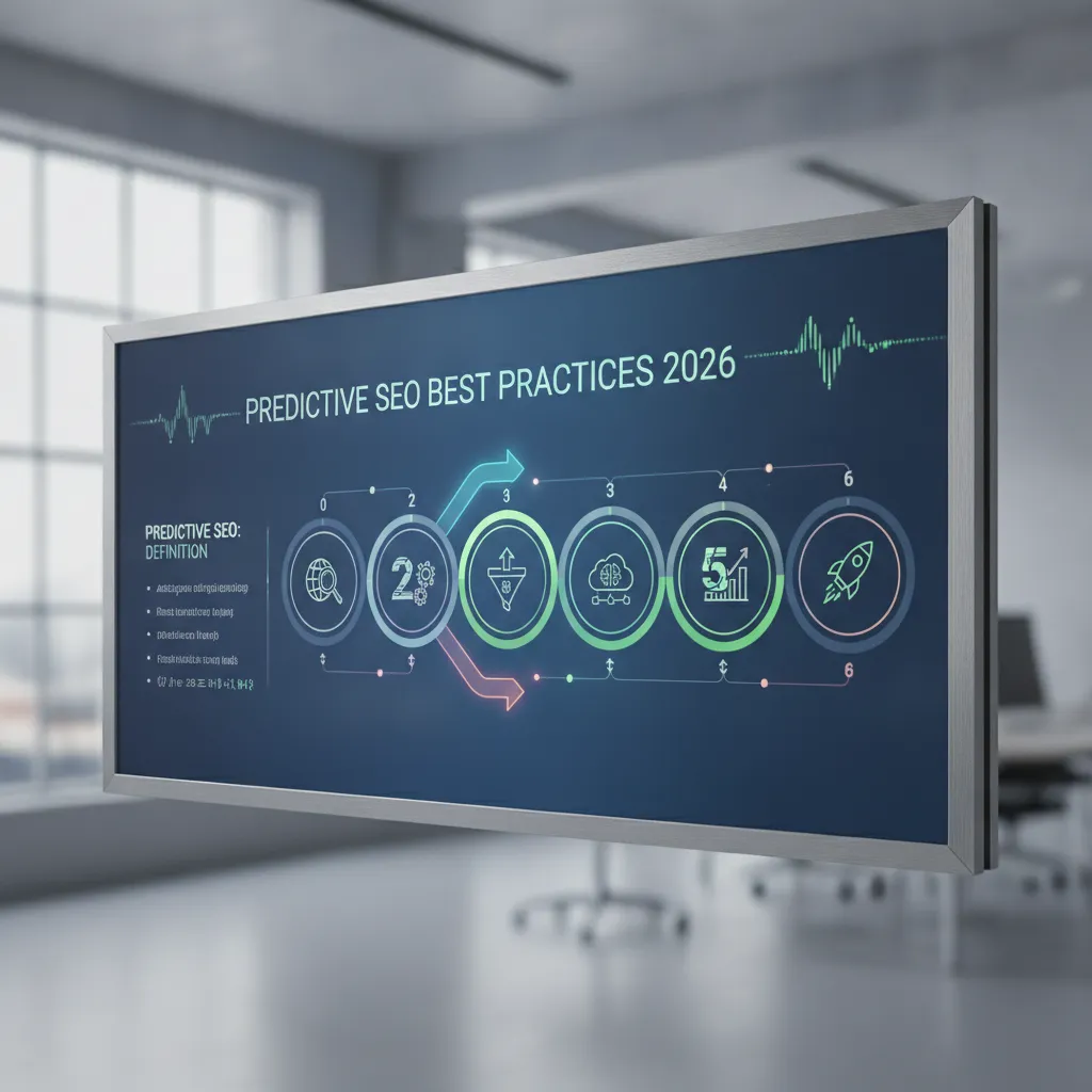 Infographie des bonnes pratiques SEO prédictif définition en 2026