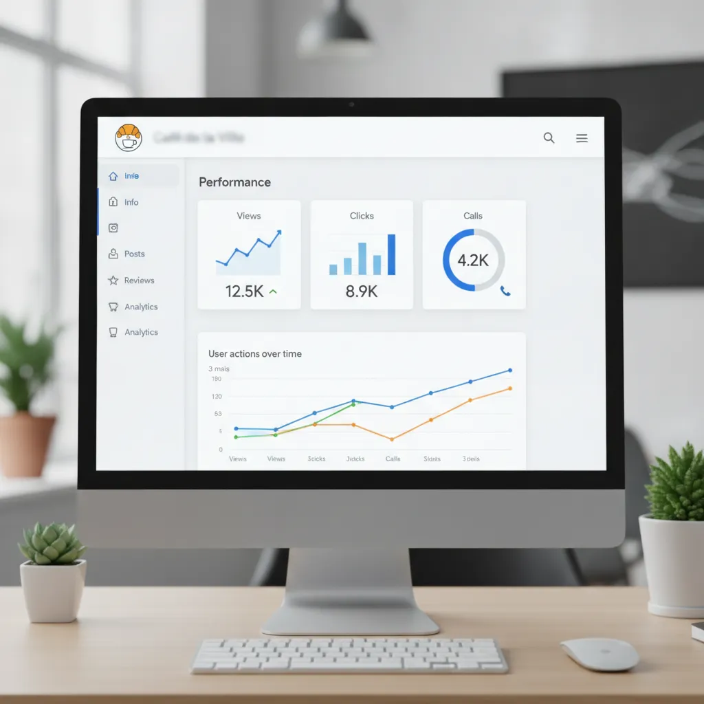 Tableau de bord Google Business Profile pour le seo local pour entreprises