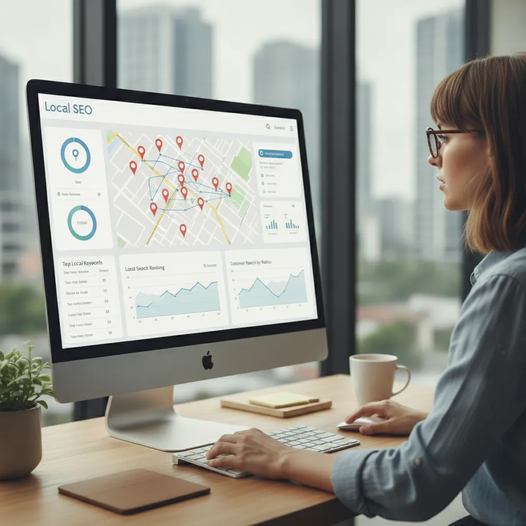 analyste SEO évitant les erreurs d'optimisation google maps local sur tableau de bord