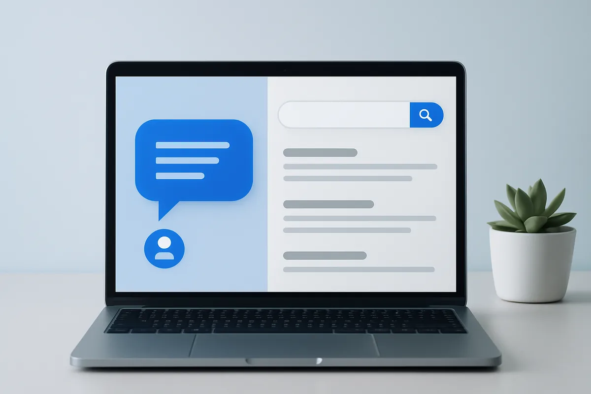 SEO interfaces conversationnelles example