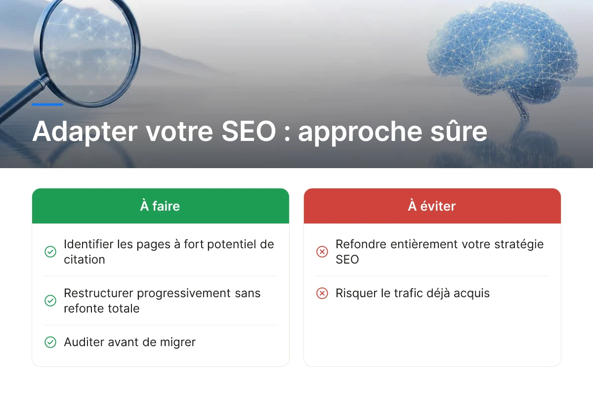 Adapter votre SEO : approche sûre