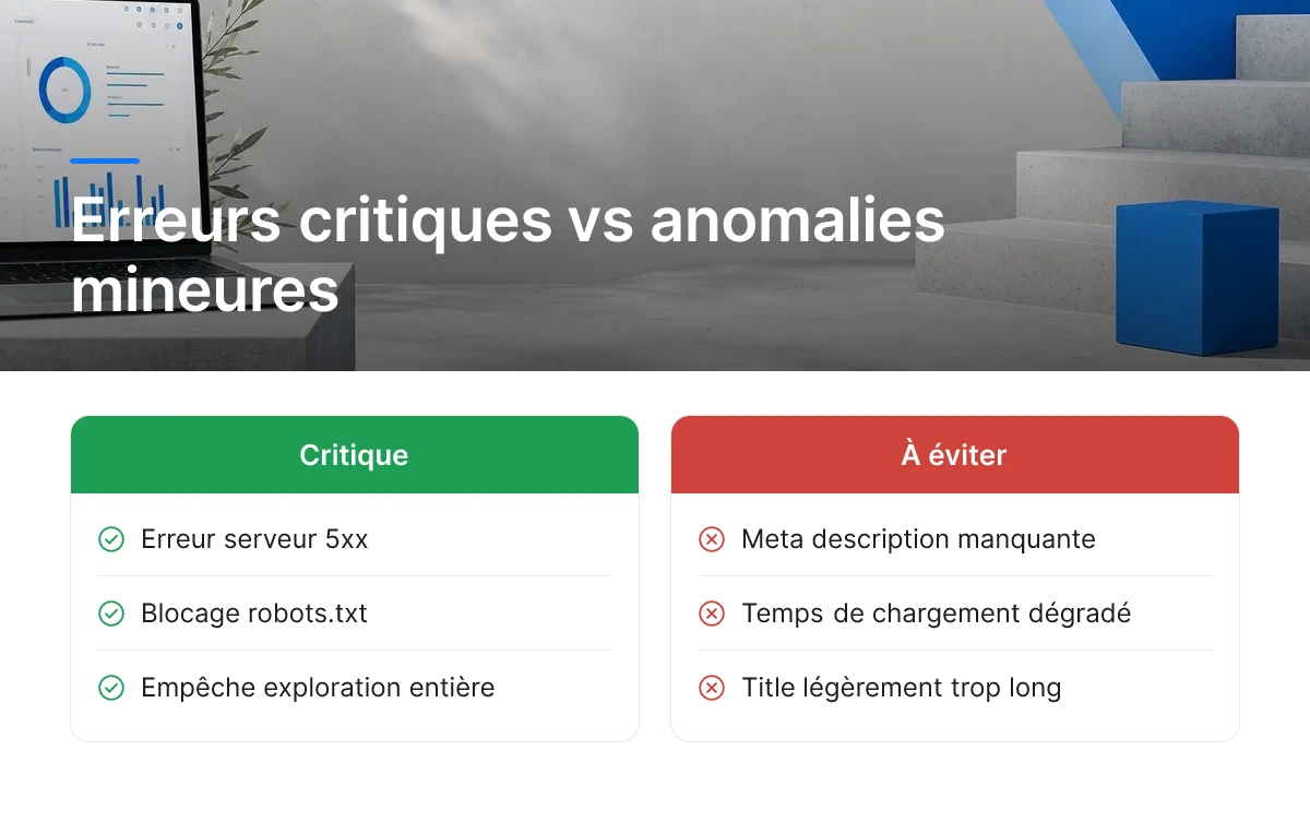 Erreurs critiques vs anomalies mineures