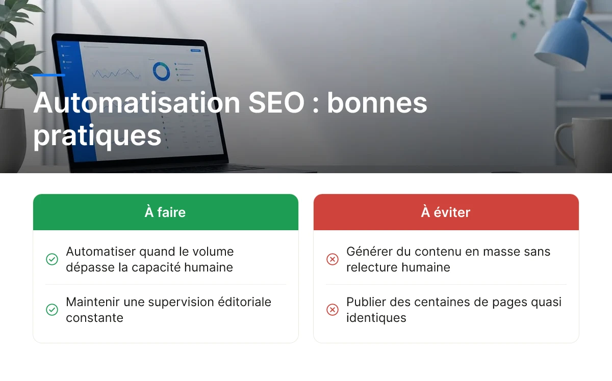Automatisation SEO : bonnes pratiques